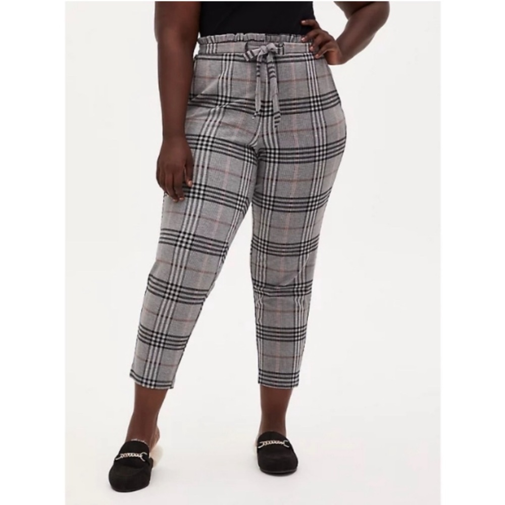 Torrid Slim Taper Studio Luxe Ponte High-Rise Tie-Front Pant